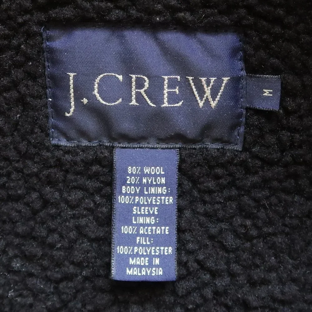 J. Crew Grey Wool Zipper Front Collared Coat / Jacket Size Medium M